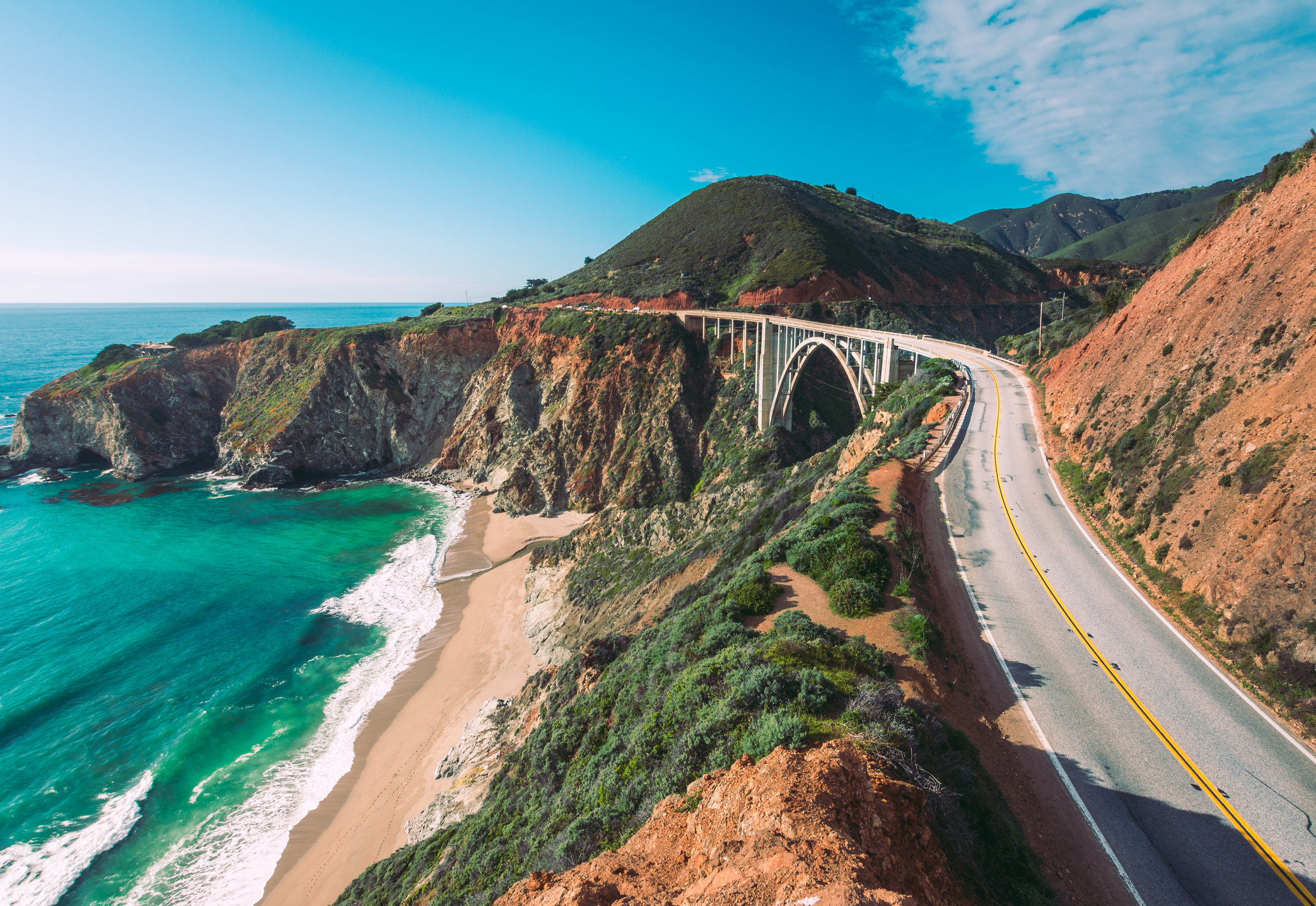 Scenic Highways, Pacific coastline, view from Highway number 1, California